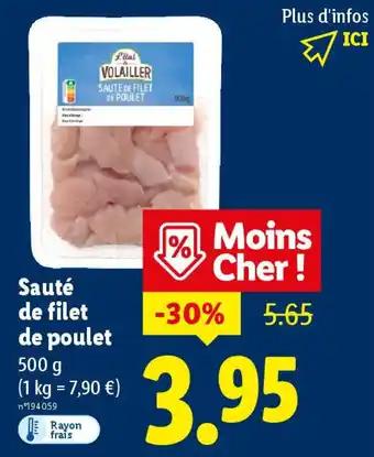 Sauté de filet de poulet 500 g