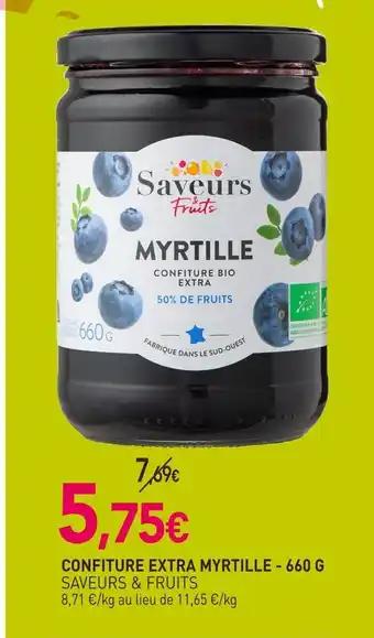 SAVEURS & FRUITS Confiture extra myrtille 660 g