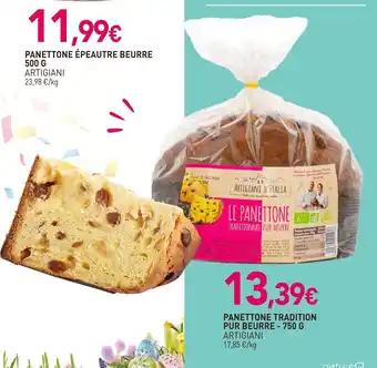 ARTIGIANI Panettone tradition pur beurre 750 g