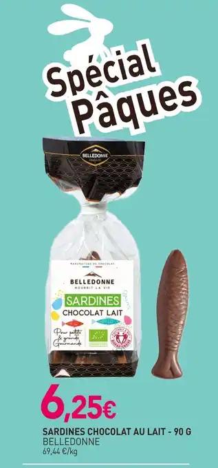 BELLEDONNE Sardines chocolat au lait 90 g