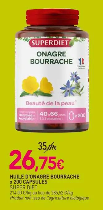 SUPER DIET Huile d'onagre bourrache x 200 capsules