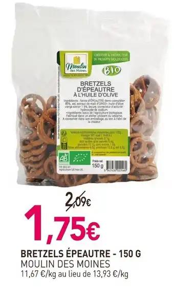 MOULIN DES MOINES Bretzels épeautre 150 g