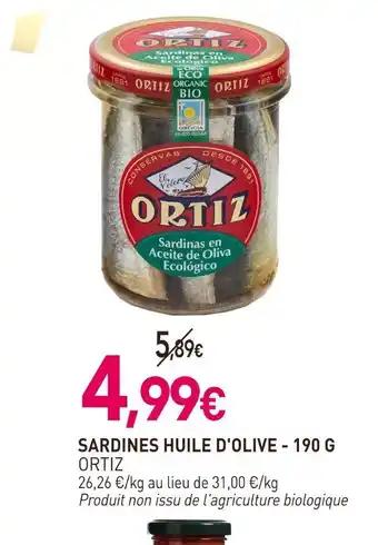 ORTIZ Sardines huile d'olive 190 g