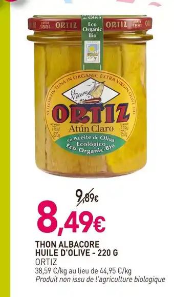 ORTIZ Thon albacore huile d'olive 220 g