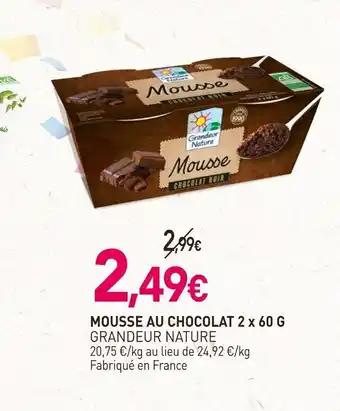 GRANDEUR NATURE Mousse au chocolat 2 x 60 g