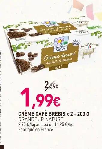 GRANDEUR NATURE Crème cafè brebis 200 g