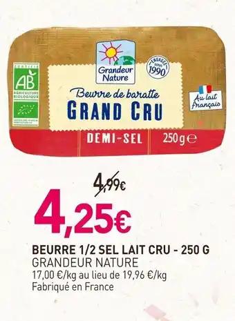 GRANDEUR NATURE Beurre 1/2 sel lait cru 250 g