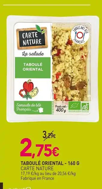 CARTE NATURE Taboulé oriental 160 g