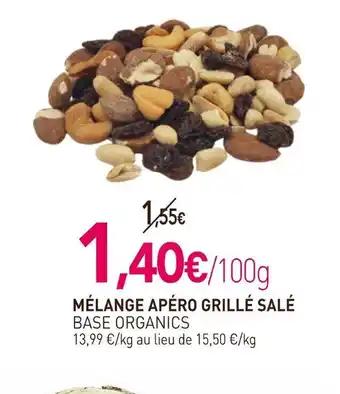 Mélange apéro grillé salé base organics 100 g