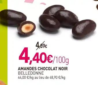 Amandes chocolat noir belledonne 100 g