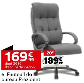Fauteuil de bureau Prézident