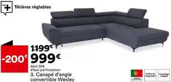 Promotion Exclusives de 10
Canape d angle convertible : Découvrez l'Offre incontournable