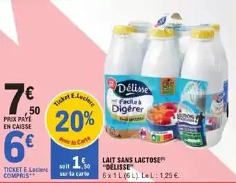 Promotion Exclusives de 1
Sans lactose : Découvrez l'Offre incontournable