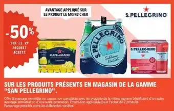 Sur les produits présents en magasin de la gamme san pellegrino