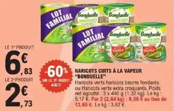 Haricots cuits à la vapeur bonduelle 2.64 kg