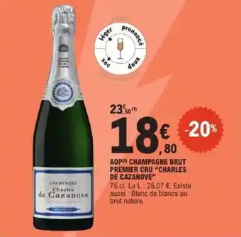 Aop champagne brut premier cru charles de cazanove 75 cl