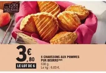 6 chaussons aux pommes pur beurre 630 g