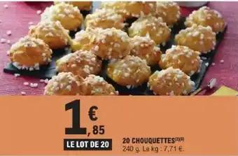 20 chouquettes 240 g