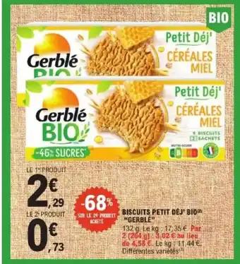“GERBLE” Biscuits petit déj bio 132 g
