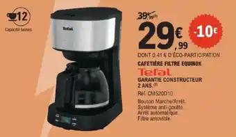 TEFAL Cafetière filtre equinox