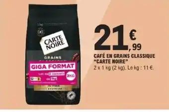"CARTE NOIRE" Café en grains classique 2 kg