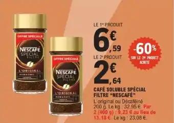Café soluble spécial filtre nescafé