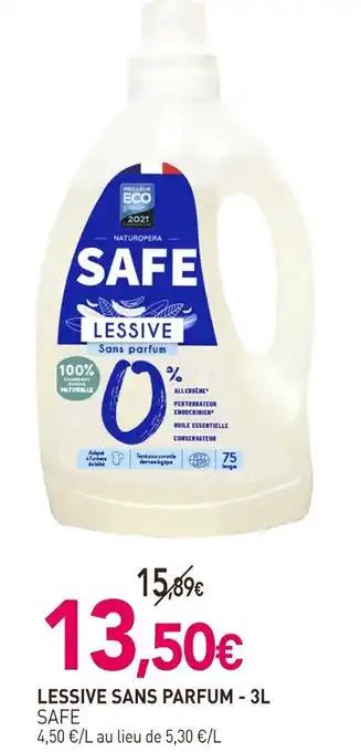SAFE Lessive sans parfum 3 l