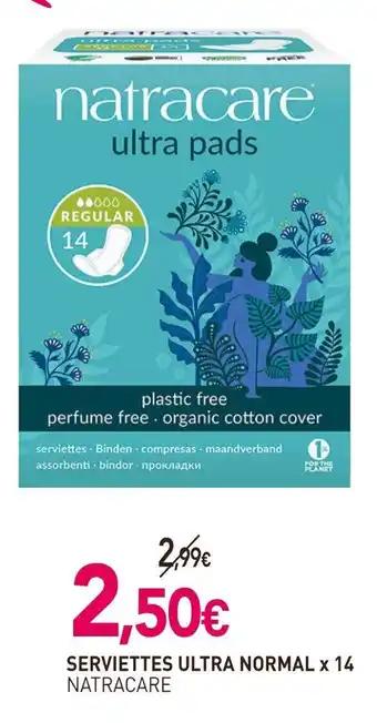 NATRACARE Serviettes ultra normal x 14