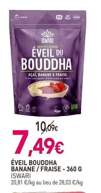 ISWARI Éveil bouddha banane / fraise 360 g