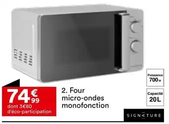 Four micro ondes monofonction
