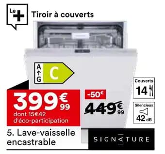Lave5. Lave-vaisselle encastrable
