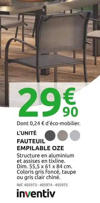 Promotion Exclusives de 21
Fauteuil empilable : Découvrez l'Offre incontournable