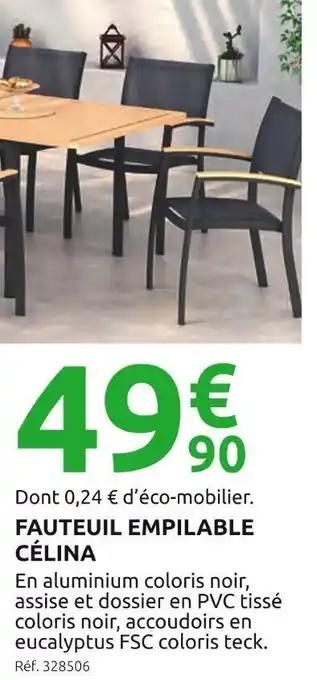 Fauteuil empilable Célina