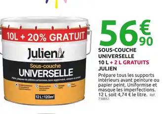 JULIEN Sous-couche universelle 10 l + 2 l gratuits