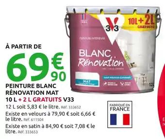 Promotion Exclusives de 20
Peinture blanc : Découvrez l'Offre incontournable