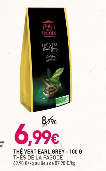 THÉS DE LA PAGODE Thé vert Earl Grey - 100 g