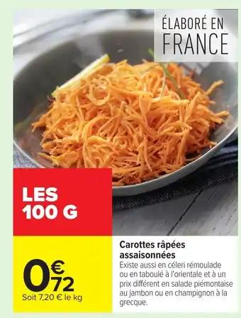 Carottes râpées assaisonnées 100 g