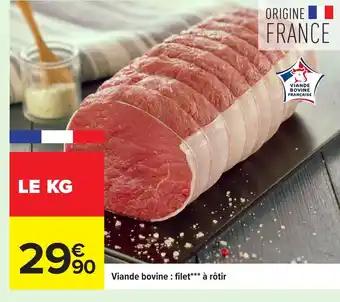 Viande bovine: filet à rôtir 1 kg