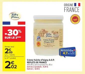 REFLETS DE FRANCE Crème fraîche d'Isigny A.O.P. 40 g