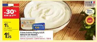 REFLETS DE FRANCE Crème fraîche d'isigny a.o.p.