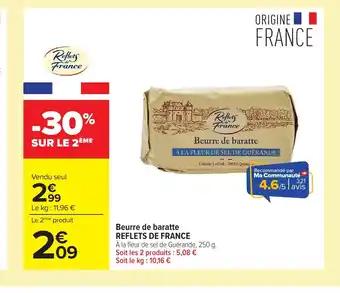 REFLETS DE FRANCE Beurre de baratte 250 g