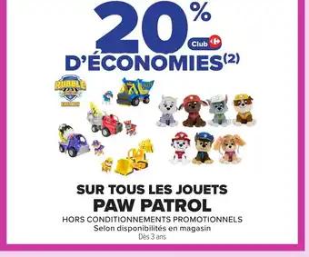 PAW PATROL Sur tous les jouets
