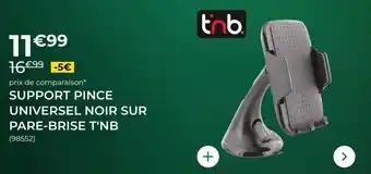 Tnb support pince universel noir sur pare brise