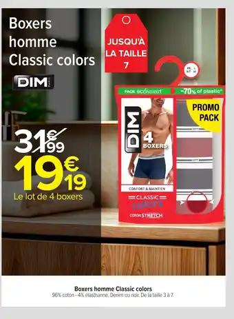 DIM Boxers homme Classic colors