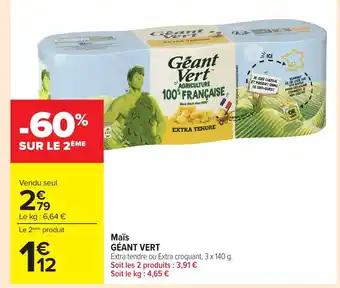 GÉANT VERT Maïs 3 x 140 g