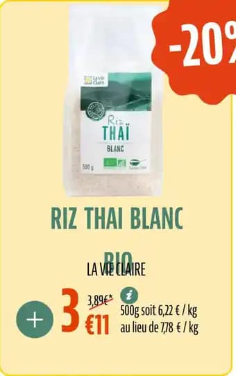 Promotion Exclusives de 10
Riz thai : Découvrez l'Offre incontournable