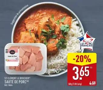 ST-CLÉMENT LE BOUCHER Sauté de porc
