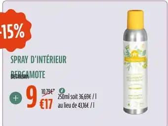 DIETAROMA Spray d'intérieur bergamote 250 ml