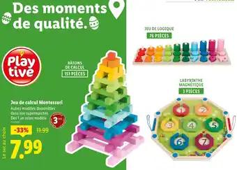 Playtive Jeu de calcul Montessori