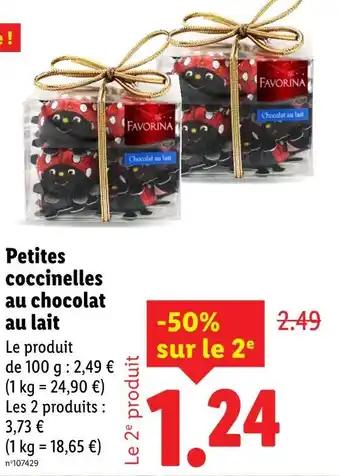 Favorina Petites coccinelles au chocolat au lait